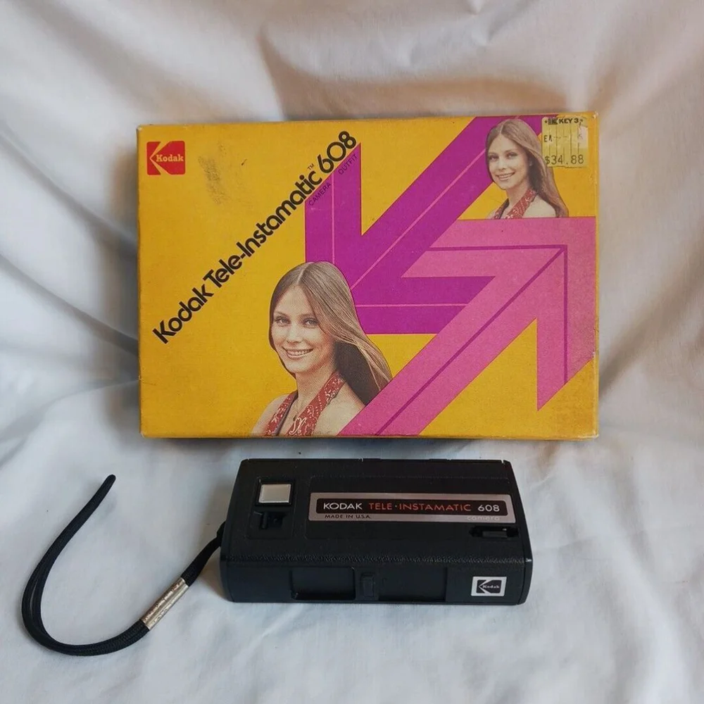 Kodak Tele Instamatic 608 Camera Vintage 1974